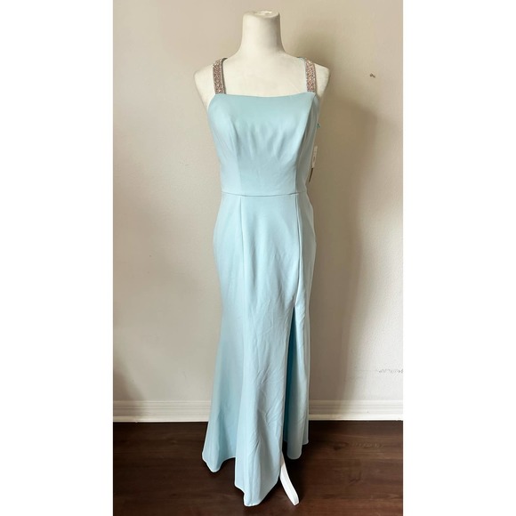 Crystal Crossed Straps Dress with Cowl Back Betsy and Adam NWT - Picture 8 of 15